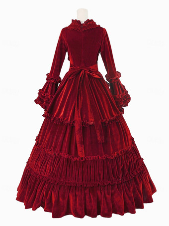 ビクトリア朝の女性用ドレス ポリエステル ヴィンテージ女性服 ヴィンテージ服