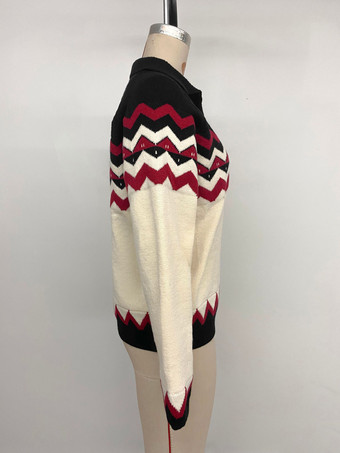 ジオニット カラーブロック ポロセーター（Vネック、レディース 2026）