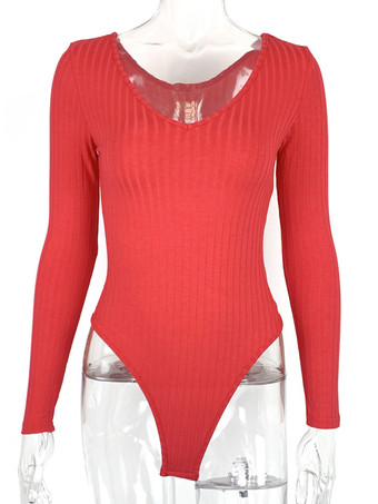 ボディスーツエクリュホワイト長袖バトーネックパイピングストレッチセクシーコットントップス女性用