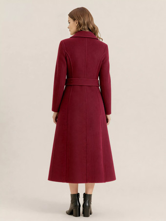 ヴィンテージウールカシミア混紡コート（ゴールドボタン付き、レディース向け）2025年モデル