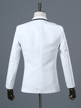 黒のメンズ長袖レトロパフォーマンスコスチューム バーガンディ