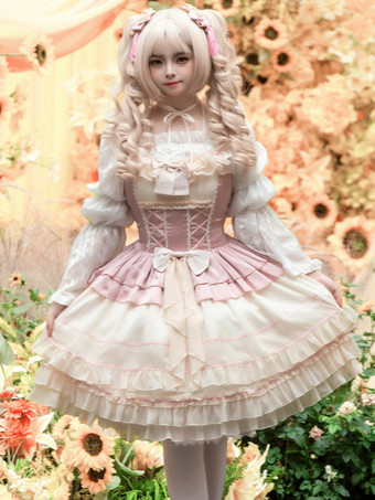Fairy Lolita Lolitashow Sweet Lolita Dress Poliestere Maglione Senza Maniche Sweet Lolita JSK