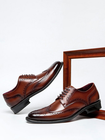 メンズドレスシューズ フォーマル ビジネス クラシック レースアップ ウィングチップ オックスフォードシューズ