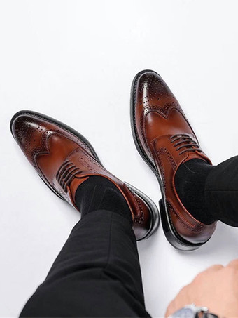 メンズドレスシューズ フォーマル ビジネス クラシック レースアップ ウィングチップ オックスフォードシューズ