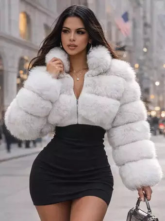 おしゃれなフェイクファーコートでスタイリッシュに冬を楽しむ | 高