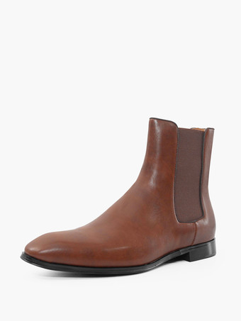 ブラウン メンズ チェルシーブーツ ブラウン アンクルブーツ