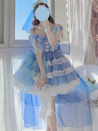 黒ロリータポリエステルノースリーブジャンパーロリータドレス