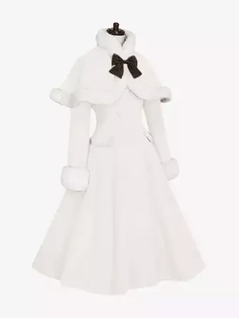 クラシックロリータOPドレスフリルボタンリネンロリータワンピース