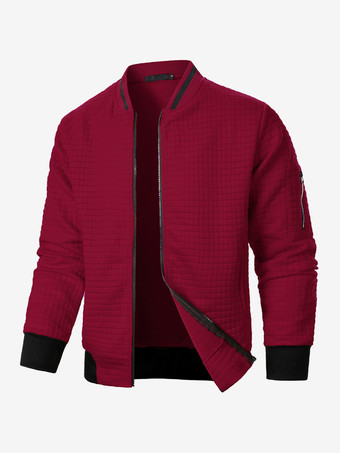 メンズ スウェットシャツ 無地 ジップアップ ジャケット スタンドカラー