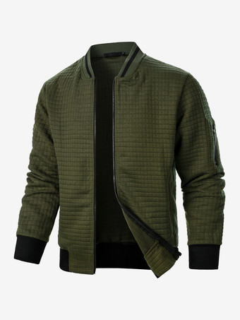 メンズ スウェットシャツ 無地 ジップアップ ジャケット スタンドカラー