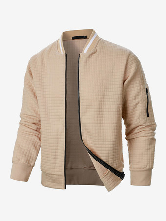 メンズ スウェットシャツ 無地 ジップアップ ジャケット スタンドカラー