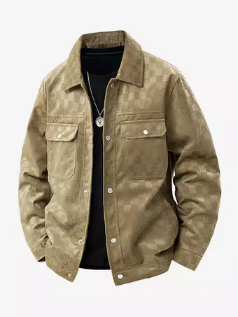 Chaqueta De Cuero Slim Para Hombre - Estilo Blazer Entallado, Ligera Y Elegante, Ideal Para Uso Diario