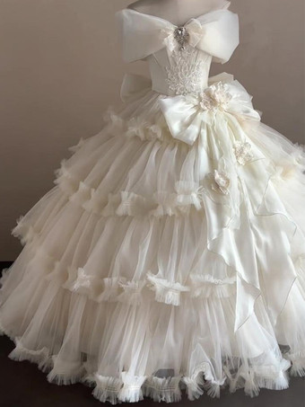 フェアリーロリータドレス シャンパンフロントリボンオフショルダーティーパーティーロリータドレス