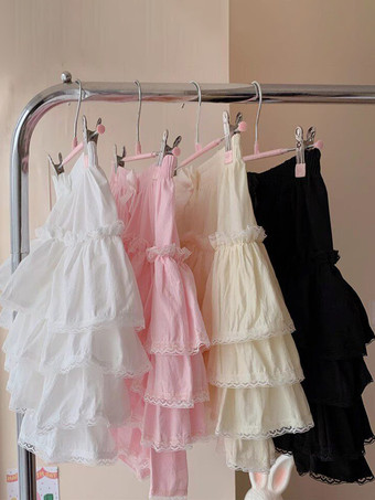 Lolita-Rüschen-Bloomers mit Lagenmuster Kürbis-Shorts Lolita-Pettipants mit elastischem Bund