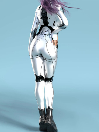 セクシーなサイバーパンクレディースゼンタイ3D解剖学的ジャンプスーツヴェネツィアカーニバルスキンスーツ