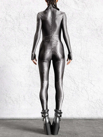 レディース サイバーパンク ゼンタイ ボディスーツ バーニングマン フューチャリスティック エクソスーツ 長袖 キャットスーツ