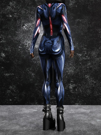 レディース サイバーパンク ゼンタイ ボディスーツ バーニングマン フューチャリスティック エクソスーツ 長袖 キャットスーツ