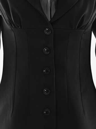 モダンなブレザー、パッド入りショルダー、ルーシュボディコンミニドレス（レディース）2026