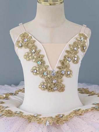 バレエダンス衣装 サーモンピンク レディース キッズ バレリーナ アップリケ ジャンパースカート チュニック ダンスウェア