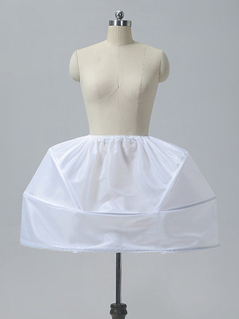 ホワイト バッスル ペチコート フープスカート