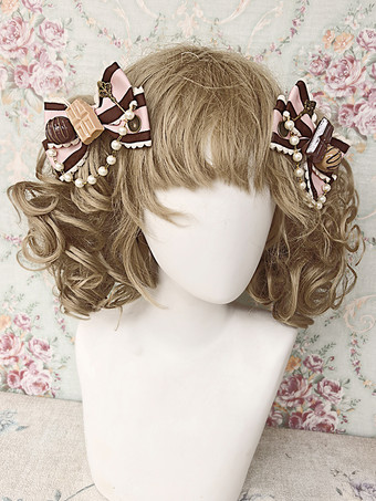 スイートリボンヘッドドレス ロリータアクセサリー ミントグリーン ツーピースヘッドウェア