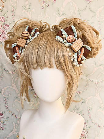 ミントグリーンスイートリボンヘッドドレス ロリータアクセサリー ミントグリーン ツーピースヘッドウェア