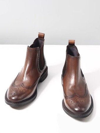 メンズ チェルシーブーツ ラウンドトゥ ブリティッシュ ラウンドトゥ アンクルブーツ