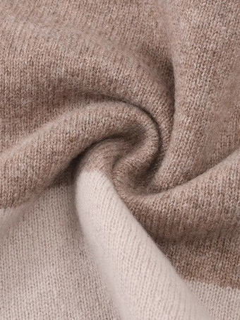 メンズ カラーブロック サイクリング ネックウォーマー 100% ウール 防風 冬用 ライディングスカーフ