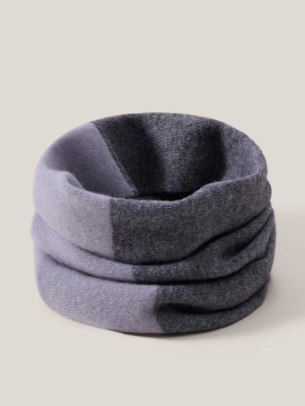 グレイメンズ カラーブロック サイクリング ネックウォーマー 100% ウール 防風 冬用 ライディングスカーフ