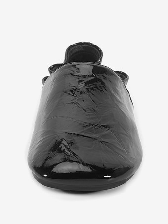 バーガンディ バレエフラット 本革 スクエアトゥ スリッポン フラットシューズ