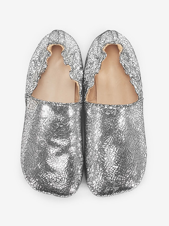 バーガンディ バレエフラット 本革 スクエアトゥ スリッポン フラットシューズ