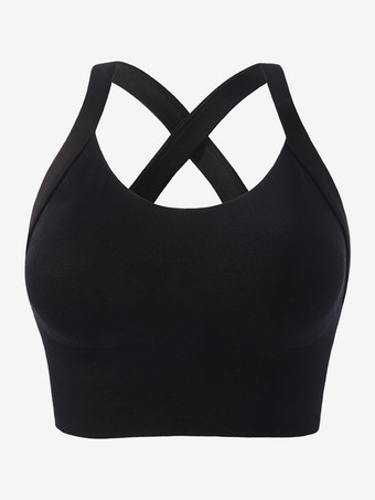 ブラック ビスチェ ラベンダー ハイインパクト スポーツブラ レディース ワイヤレス マキシマムサポート レーサーバック ランニング ヨガ トップ リフト付き