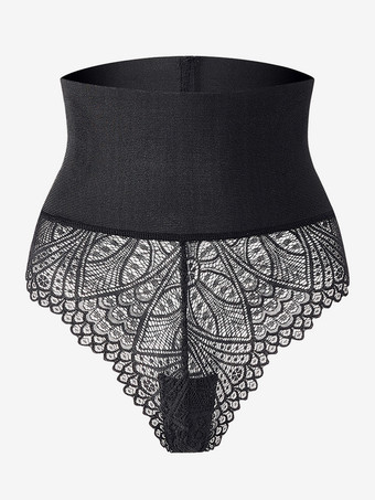 レースディテール ハイウエスト シェイパー レディース お腹周りをコントロール ヒップアップ ひもボディスーツ プラスサイズ スカルプティングガードル