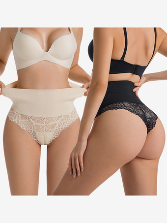 レースディテール ハイウエスト シェイパー レディース お腹周りをコントロール ヒップアップ ひもボディスーツ プラスサイズ スカルプティングガードル