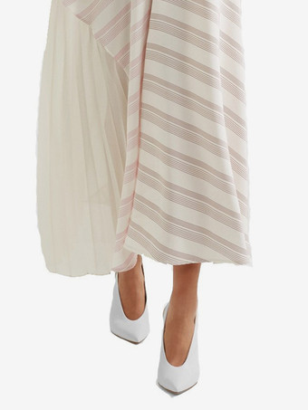 ホワイトハイヒール レディース ポインテッドトゥ スリングバックパンプス