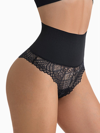 レースディテール ハイウエスト シェイパー レディース お腹周りをコントロール ヒップアップ ひもボディスーツ プラスサイズ スカルプティングガードル