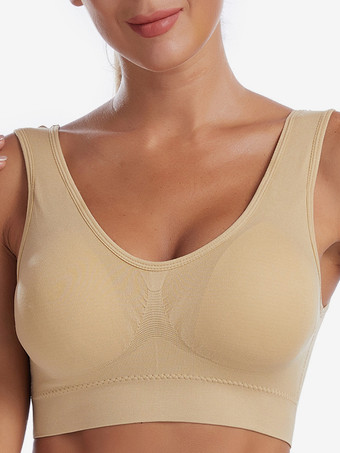 肌色花嫁下着 ビスチェ プラスサイズ スポーツブラ レディース ハイインパクトサポート ランニング ワイヤレス レーサーバック ヨガトップ リフト付き