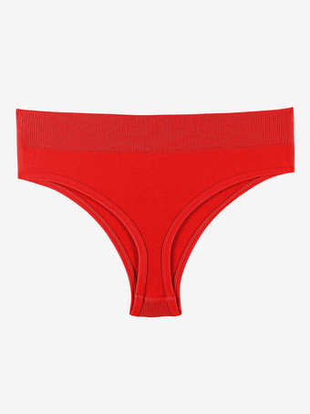 レッド ランジェリーショーツ ピュアエステティックTバック レディース シームレス インビジブル ミッドライズ プラスサイズ Tバック