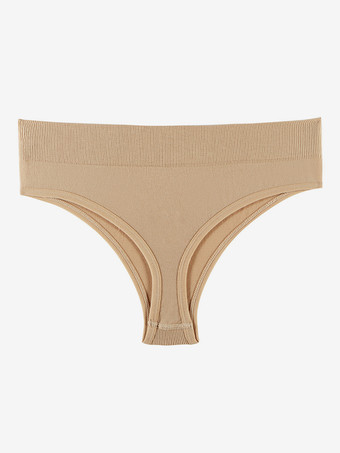 肌色ランジェリーショーツ ピュアエステティックTバック レディース シームレス インビジブル ミッドライズ プラスサイズ Tバック