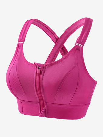 ビスチェ ホワイト ツートン シェイピング フロントジップ スポーツブラ レディース ハイサポート ワイヤレス レーサーバック ヨガブラ