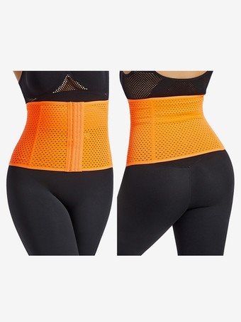 ウエストニッパー 産後ワークアウト お腹周りをコントロールするベルト くり抜きバックサポートコルセット シェイプウェア ブラウン フロントボタン