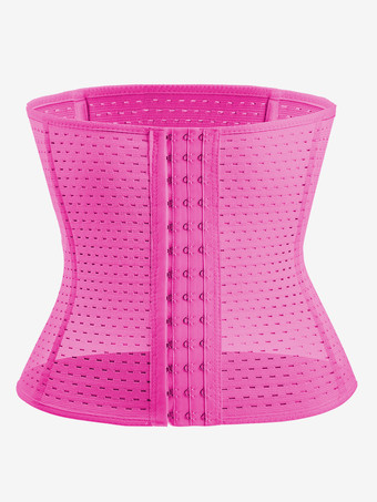 ローズレッドウエストニッパー 産後ワークアウト お腹周りをコントロールするベルト くり抜きバックサポートコルセット シェイプウェア ブラウン フロントボタン