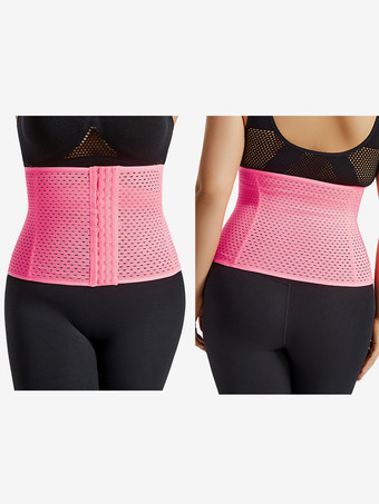 ウエストニッパー 産後ワークアウト お腹周りをコントロールするベルト くり抜きバックサポートコルセット シェイプウェア ブラウン フロントボタン