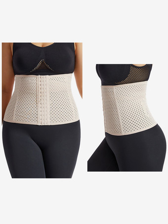 ウエストニッパー 産後ワークアウト お腹周りをコントロールするベルト くり抜きバックサポートコルセット シェイプウェア ブラウン フロントボタン