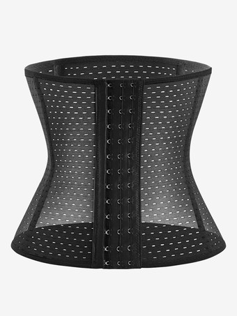 ブラック ウエストニッパー 産後ワークアウト お腹周りをコントロールするベルト くり抜きバックサポートコルセット シェイプウェア ブラウン フロントボタン