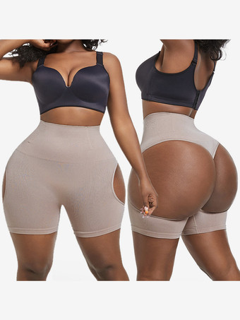 肌色女性用ハイウエストシェイプアップショーツ、ヒップアップ、お腹周りをコントロール、ローバックパンティー、プラスサイズボディスーツ