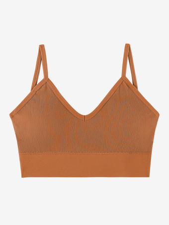 オレンジ シームレス ディープV キャミソール バックレス タンクトップ ワードローブの不具合防止 ストラップレス プラスサイズ ブラ