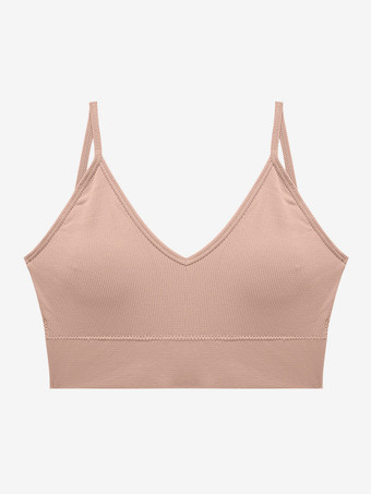 ピンクシームレス ディープV キャミソール バックレス タンクトップ ワードローブの不具合防止 ストラップレス プラスサイズ ブラ