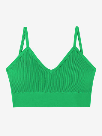 グラスグリーンシームレス ディープV キャミソール バックレス タンクトップ ワードローブの不具合防止 ストラップレス プラスサイズ ブラ