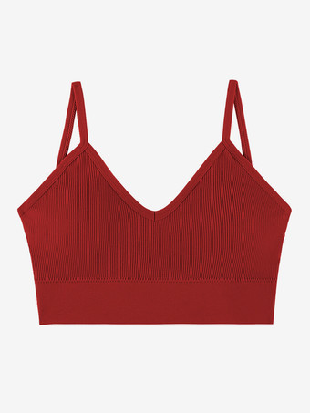 ワインレッド シームレス ディープV キャミソール バックレス タンクトップ ワードローブの不具合防止 ストラップレス プラスサイズ ブラ